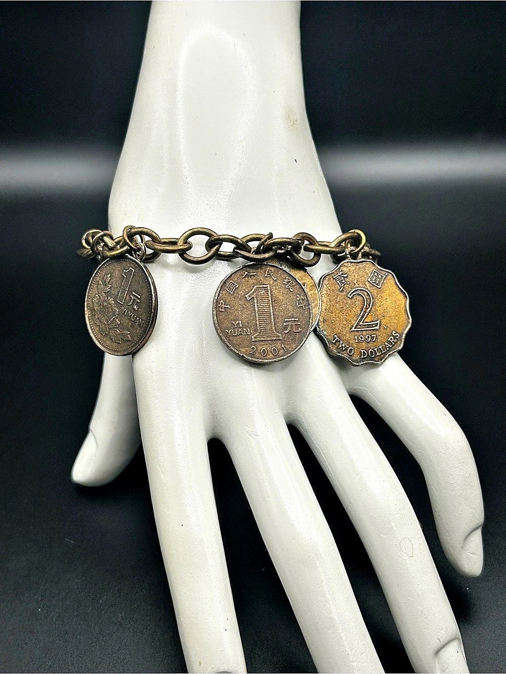 Coin Charm Bracelet in Gold
